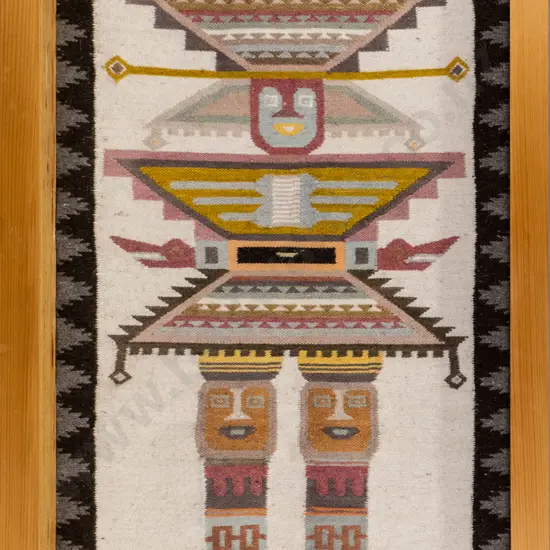 framed indigenous American wool wool weaving H-960 W-560