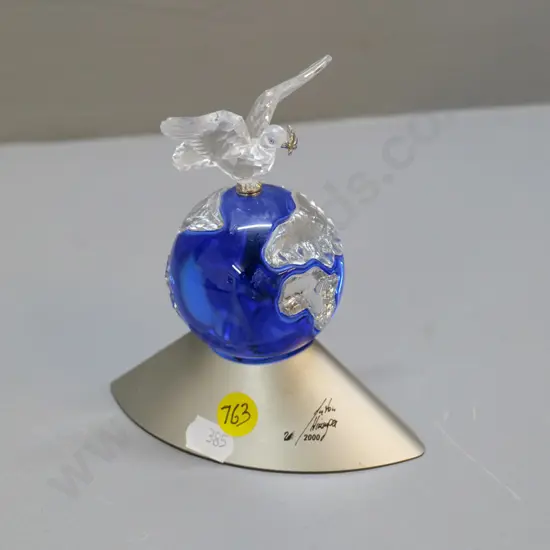Swarovski crystal Millennium Globe figure H-120