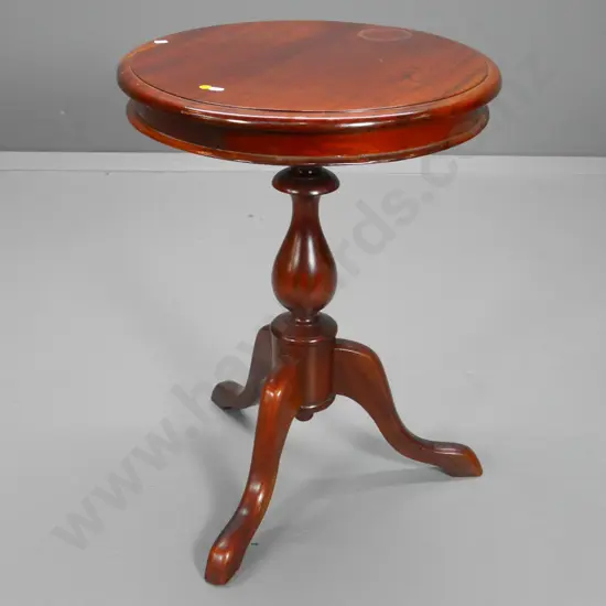 Victorian mahogany wine table (1 heat mark to varnish) H-640 Diam-490