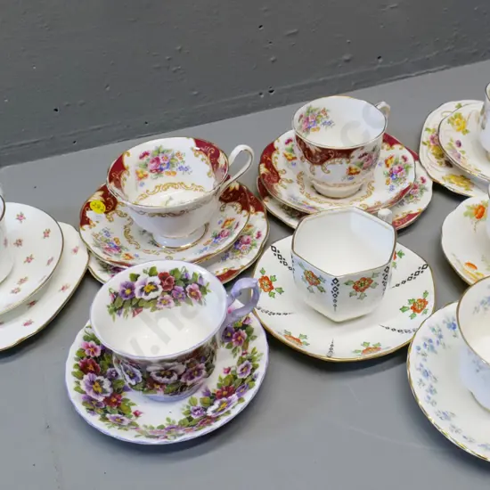 Royal Albert items - 4 trios and 4 cups & saucers