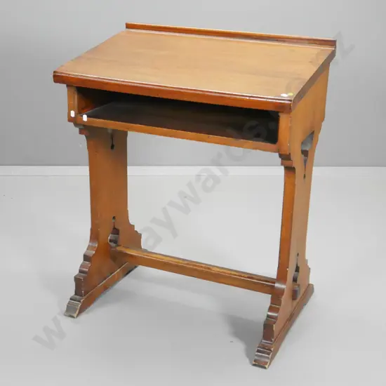 solid rimu refectory based school desk H-860 W-690 D-440