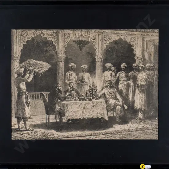 framed print "Negotiations With the Raj" H-320 W-420 (slight creasing) H-320 W-420