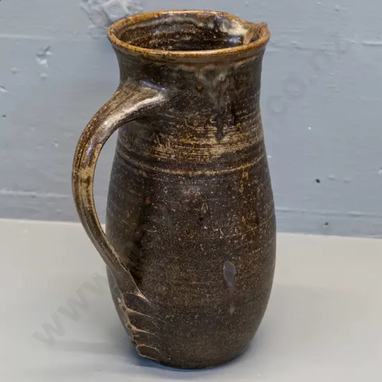 studio pottery jug - New Zealand? maker's mark on base. H-230
