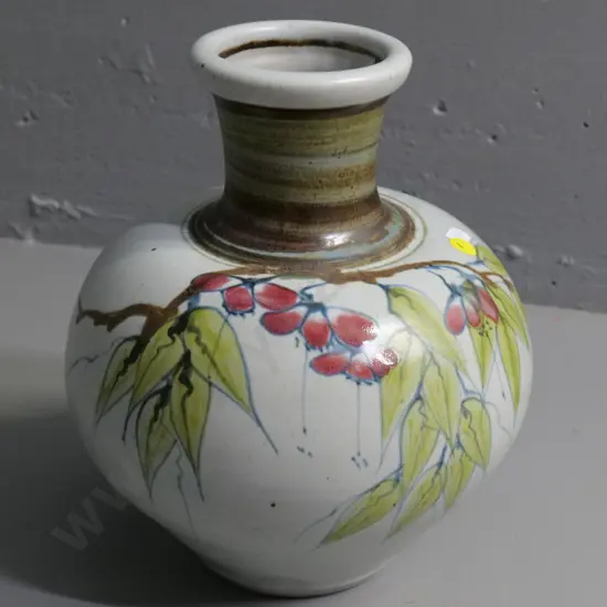 large Neil Grant hand potted vase H-280