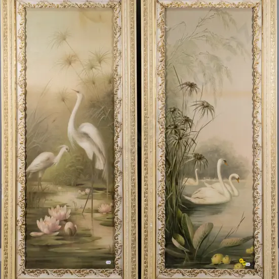 2x ornately framed vintage prints (slight foxing and age damage to prints and frames) Each H-900 W-310