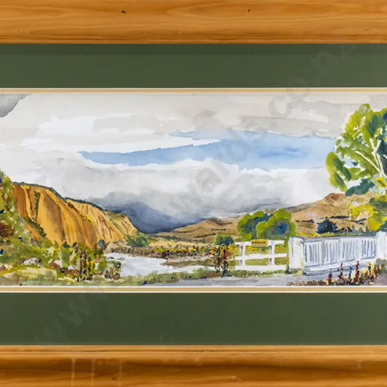 framed watercolour - Kyeburn H-180 W-560