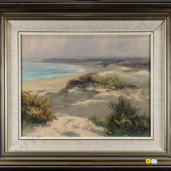 Kasey Sealy (Australia) - framed oil "Sculptured by the Zea's Breeze" H-290 W-350