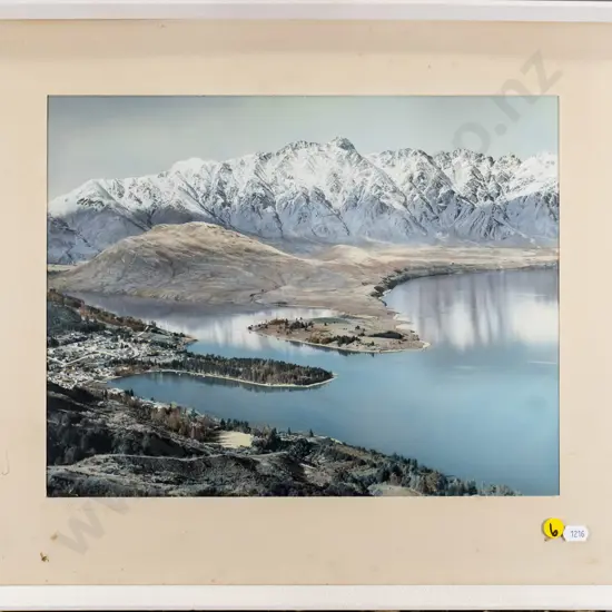 framed vintage photograph "Queenstown"(surround needs attention)  H-290 W-360