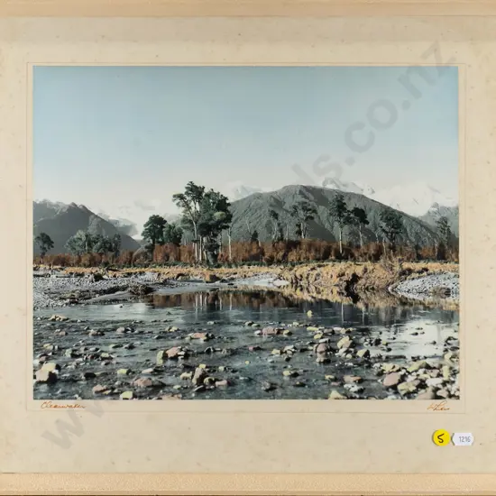 framed Whites Aviaition hand coloured photograph "Clearwater" (extensive foxing to surround) H-290 W-360