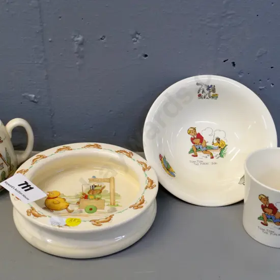children's china items - Bunnykins mug & bowl and a Beswick mug & bowl