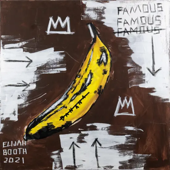 Elijah Booth 2021 - boxed acrylic on canvas "Potassium" H-760 W-760