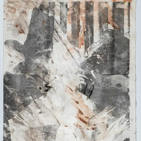 Ben Webb 1998 - mounted etching - face H-800 W-580