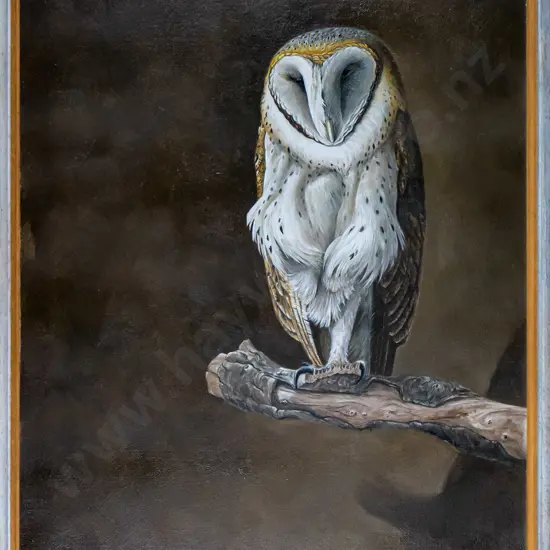 Hadyn 1984 - framed oil "Barn Owl (English)" H-530 W-390