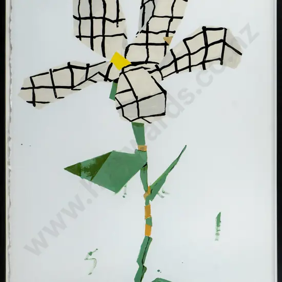 Martin Poppelwell '2017 - framed watercolour "Flat" H-910 W-570