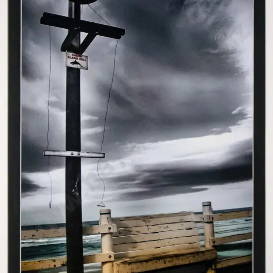 Michele Newman '03 - framed photograph "Shark Alarm Bell- St Clair" H-420 W-260