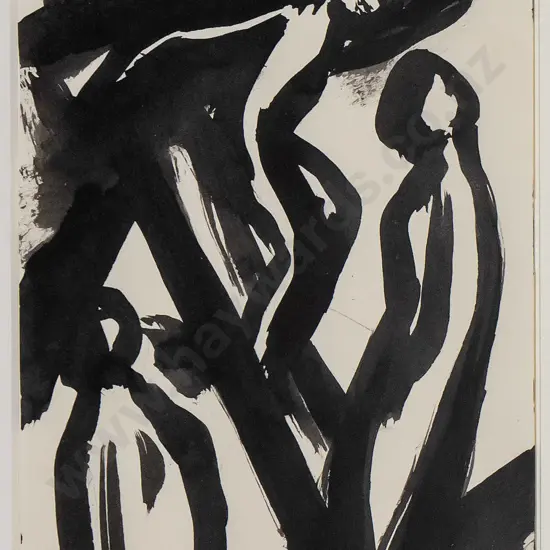 Jeffrey Harris '98 - framed ink - crucifixion H-210 W-140