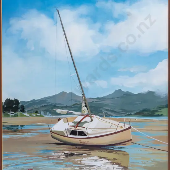 Sheryl Soper 1988 - framed watercolour "Timeout II" H-590 W-430