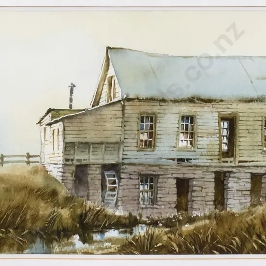 Garrick Tremain '05 - framed watercolour "Butels Mill" H-240 W-540