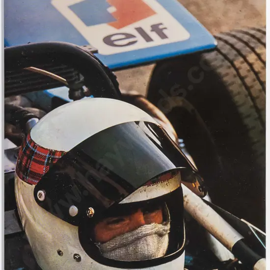 framed photograph - signed Jackie Stewart H-170 W-185