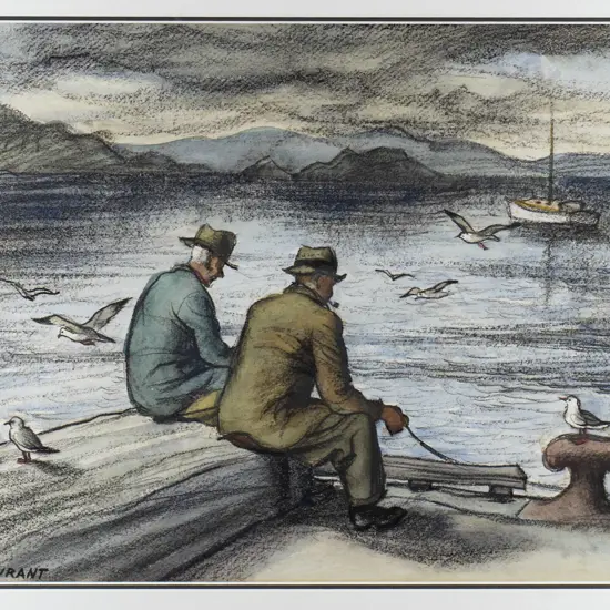 Else Mourant - framed pastel "Russell" H-330 W-440