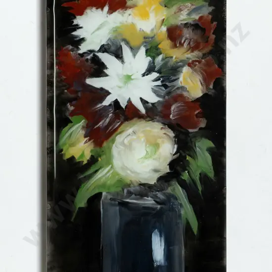 Hamlin glass art (Estuary Gallery Takaka) - flowers H-610 W-220