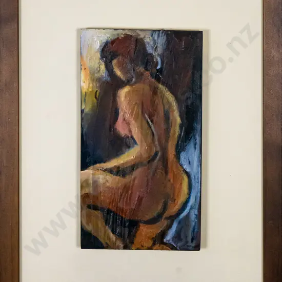 Denise Hunter - framed oil "Jade" H-230 W-125
