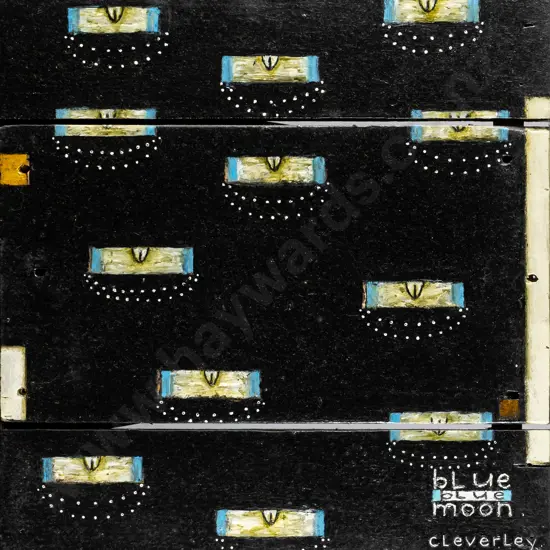 Peter Cleverley, Kakanui - oil on wood "blue blue moon H-360 W-340