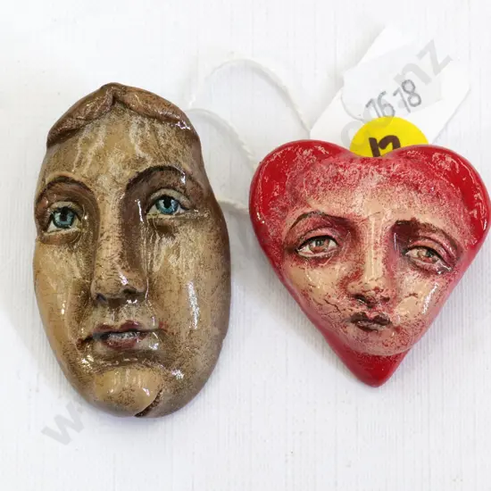 2x Donna Demente brooches Tallest H-54