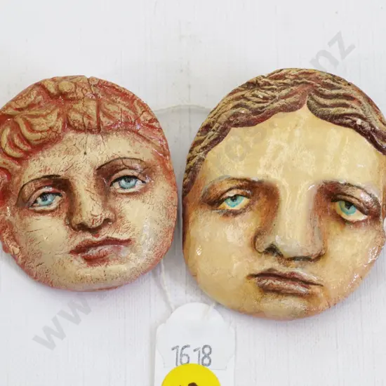 2x Donna Demente brooches Tallest H-60