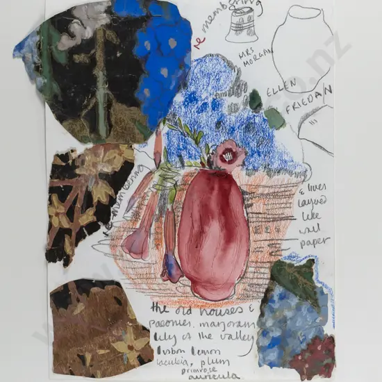 Joanna Paul - framed mixed media  - untitled H-310 W-260