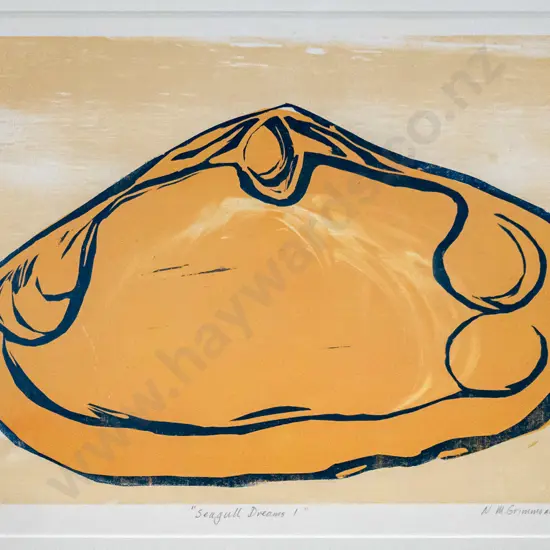 NM Grimmond - framed print 1/1 "Seagull Dreams I" H-290 W-420