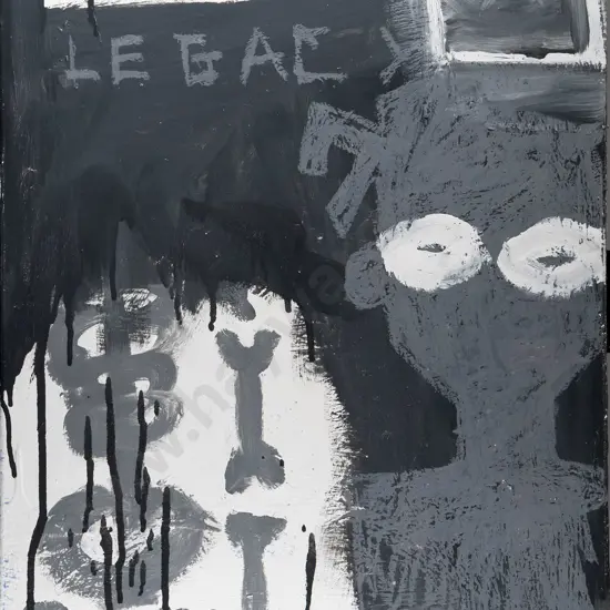 Elijah Booth - boxed acrylic on canvas "Into The Abyss" H-610 W-460