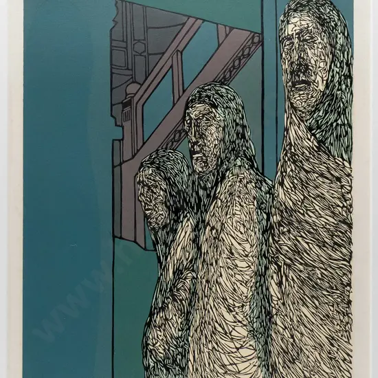 Kathryn Knight '92- framed ltd edition print 3/7 - three figures