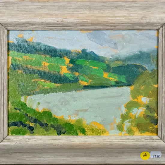Frank Dickison 2004- framed oil on board "Macandrew Bay" H-150 W-210