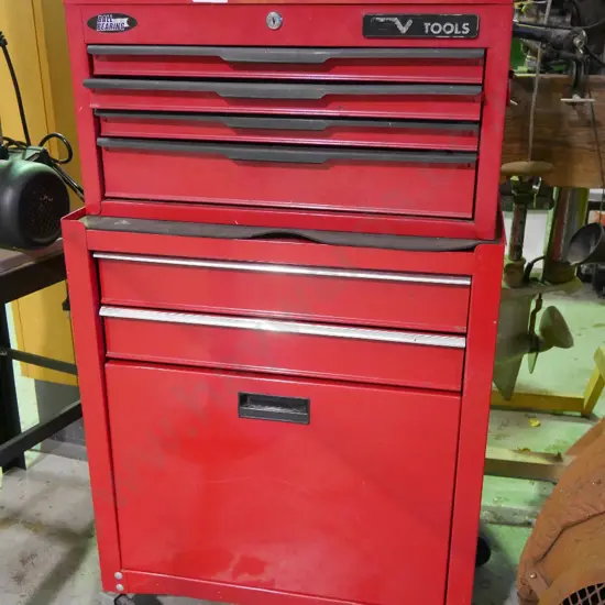 2 part workshop tool chest on casters