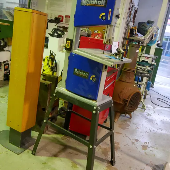Reinholt band saw on stand