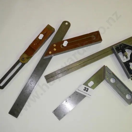 engineer's square, builder's square, 2 angle finders