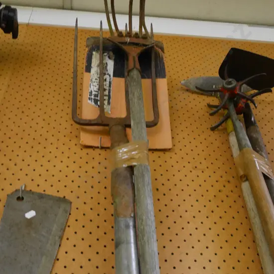cultivator, garden fork, spade