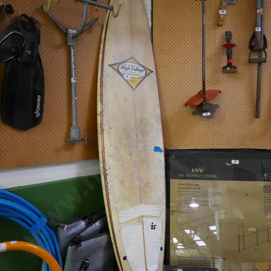 High Voltage surfboard with cover  - seen better days
