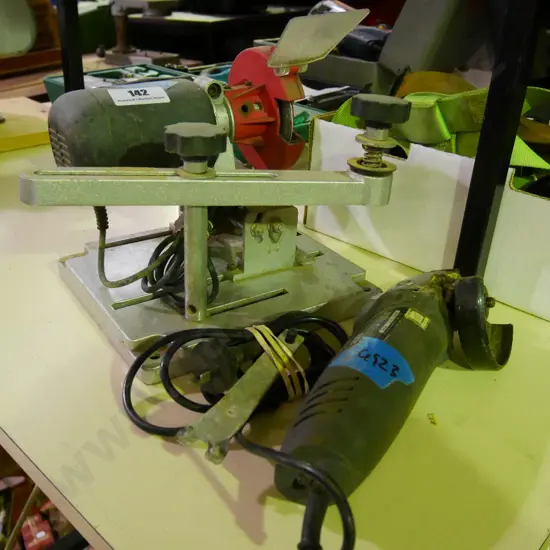 saw sharpener, angle grinder