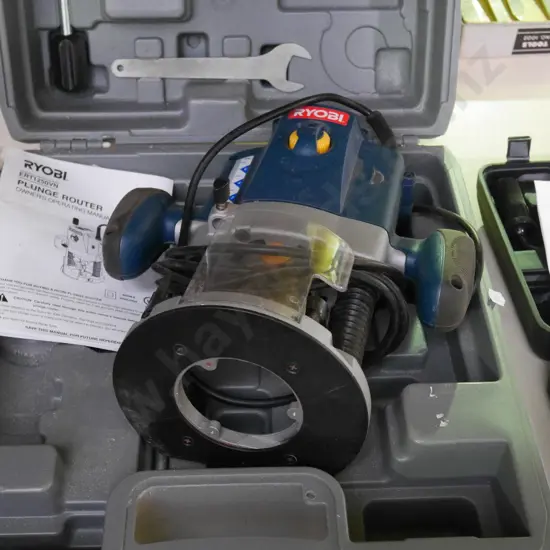 cased Ryobi plunge router