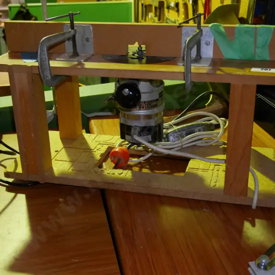 homemade router table with Black & Decker router