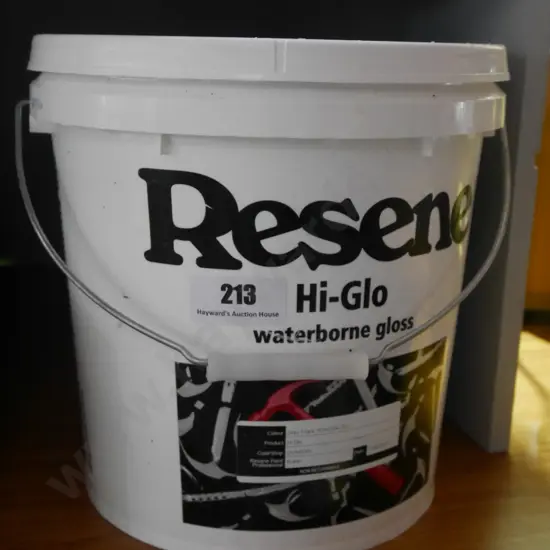 10L pail of Resene Hydro Water Gloss exterior paint - Grey Friars
