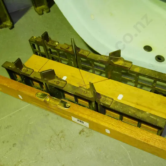 vintage builder's level and mitre box