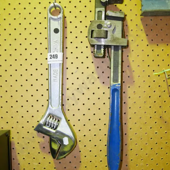 large adjustable crescent, plumber's stilson