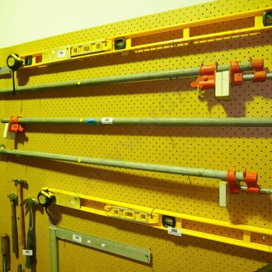 3x pipe clamps  - yellow dots