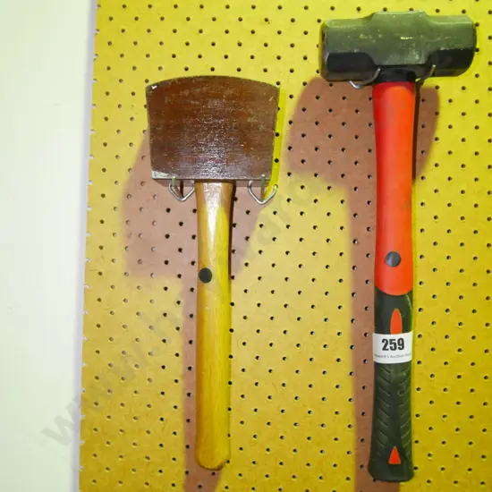 heavy hammer, wooden mallet