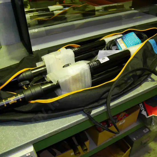 as-new Hercules PA speakers stand, additional cables