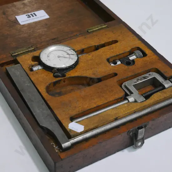 wood cased dial indicator