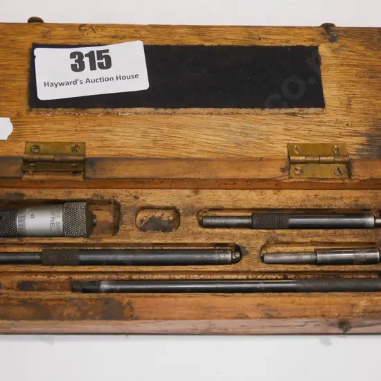 wood cased inside-outside micrometer